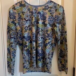 𝅺LIZ Claiborne floral long sleeve shirt